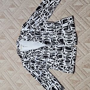 Dressbarn black and white blazer